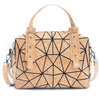 Vegan Geometric Cork Handbag for Women BAG-2062