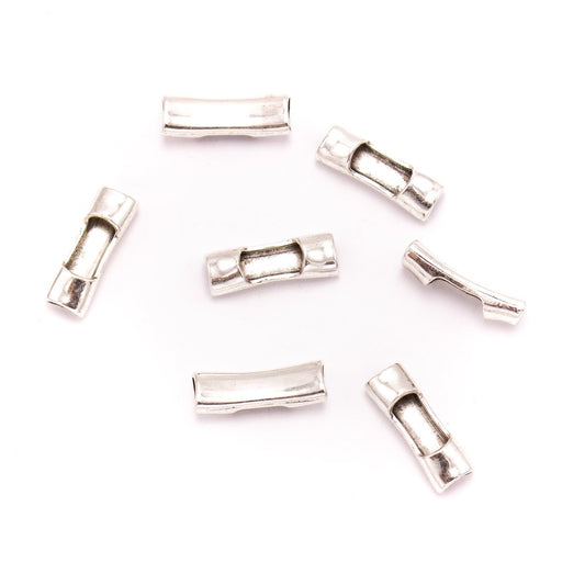 For round 5mm 5pcs 10mm*5mm round jewelry finding silver Hollow tube zamak slider for licorice cord D-2-34