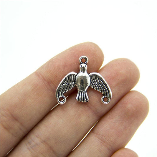10 units Pendant antique silver bird Charms Pendants Jewelry Findings & Components D-3-320
