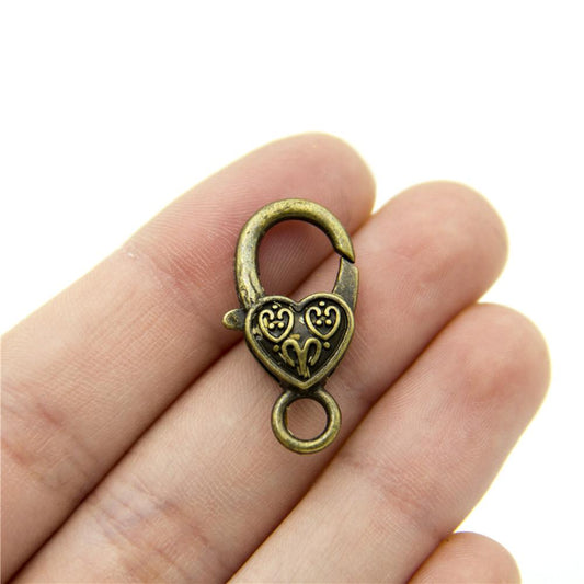 10pcs 13x26MM bronze Lobster Clasps silver Clasps Jewelry Clasps Necklace Clasps Bracelet Clasps silver Findings D-6-197