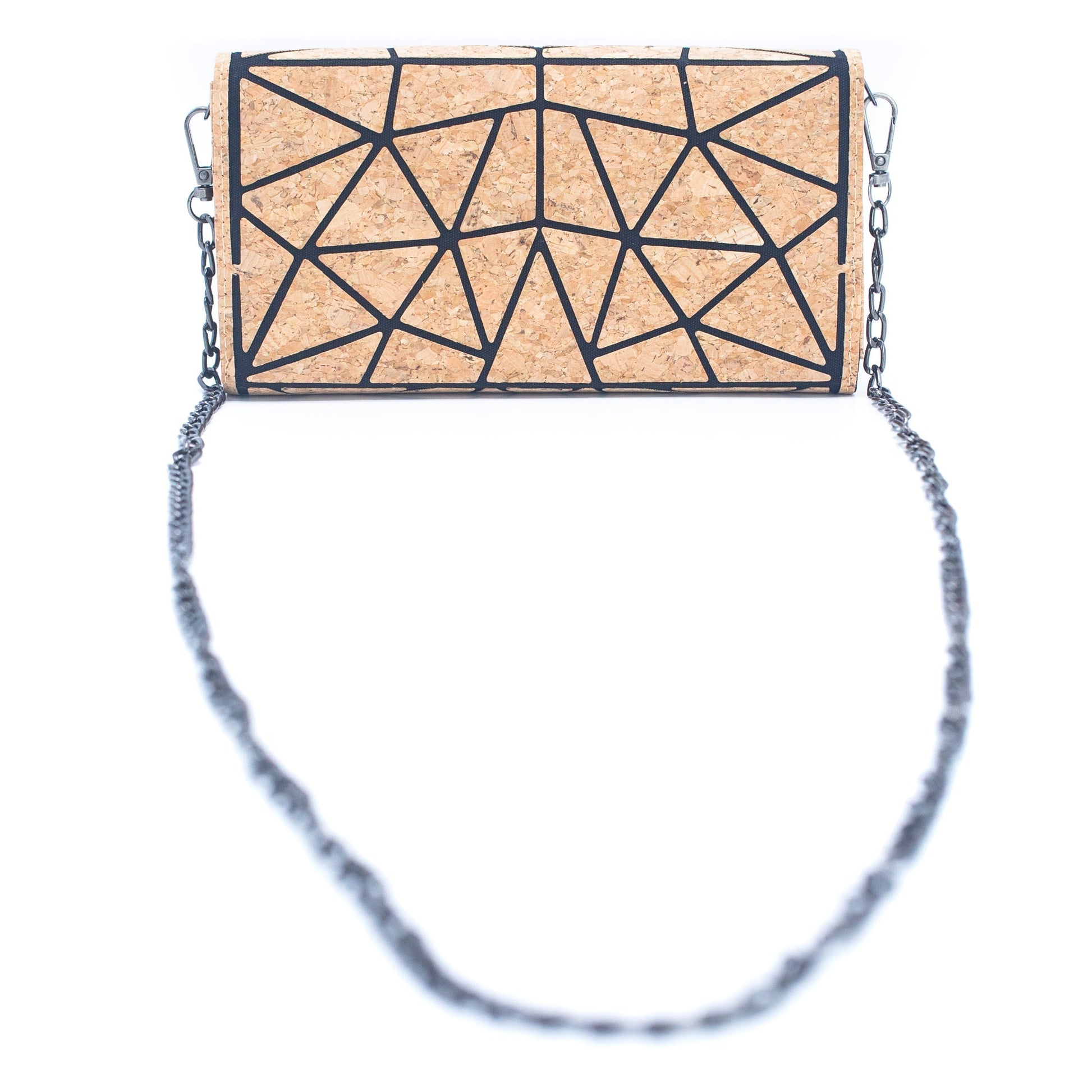Geometric Natural Cork Phone Wallet Crossbody | THE CORK COLLECTION