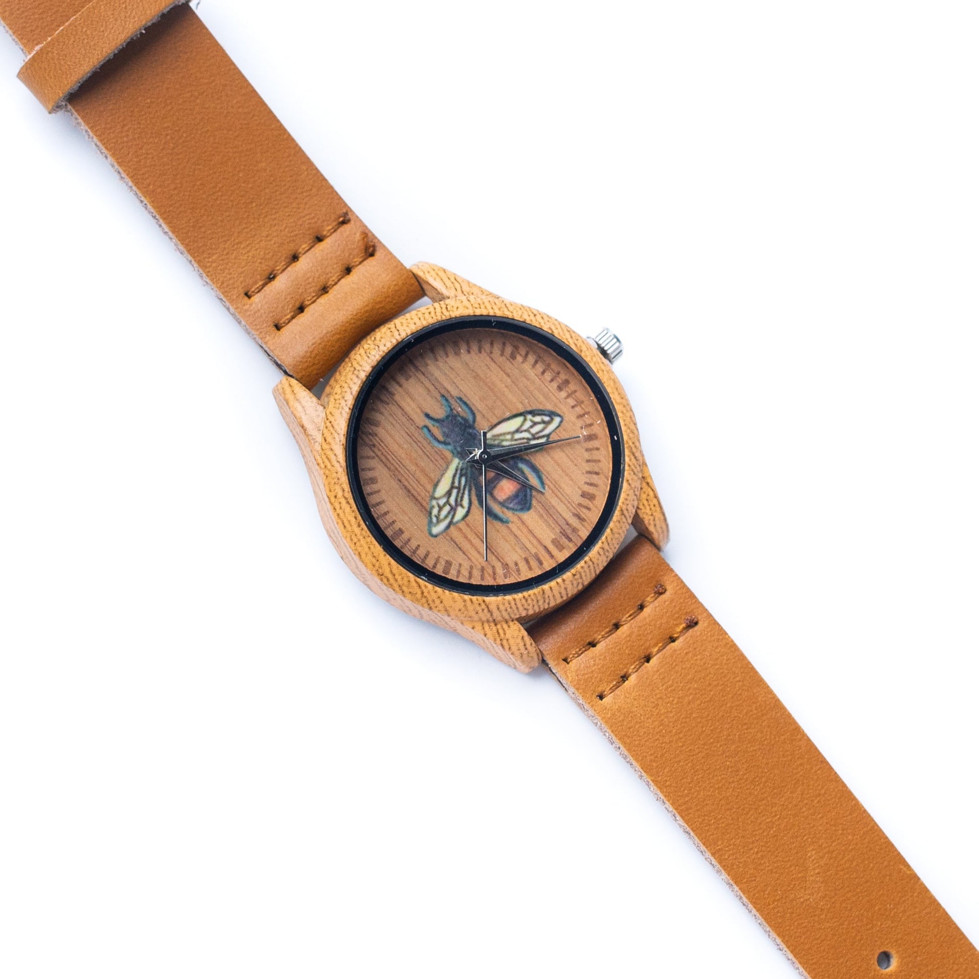 Bee Vintage Ladies Leather Strap Quartz Watch | THE CORK COLLECTION