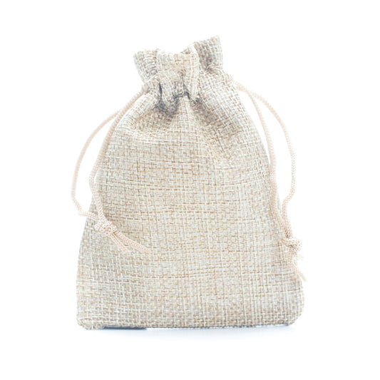 Linen Drawstring Pouch, Ideal for Bracelet and Necklace Packaging  L-563(5units)