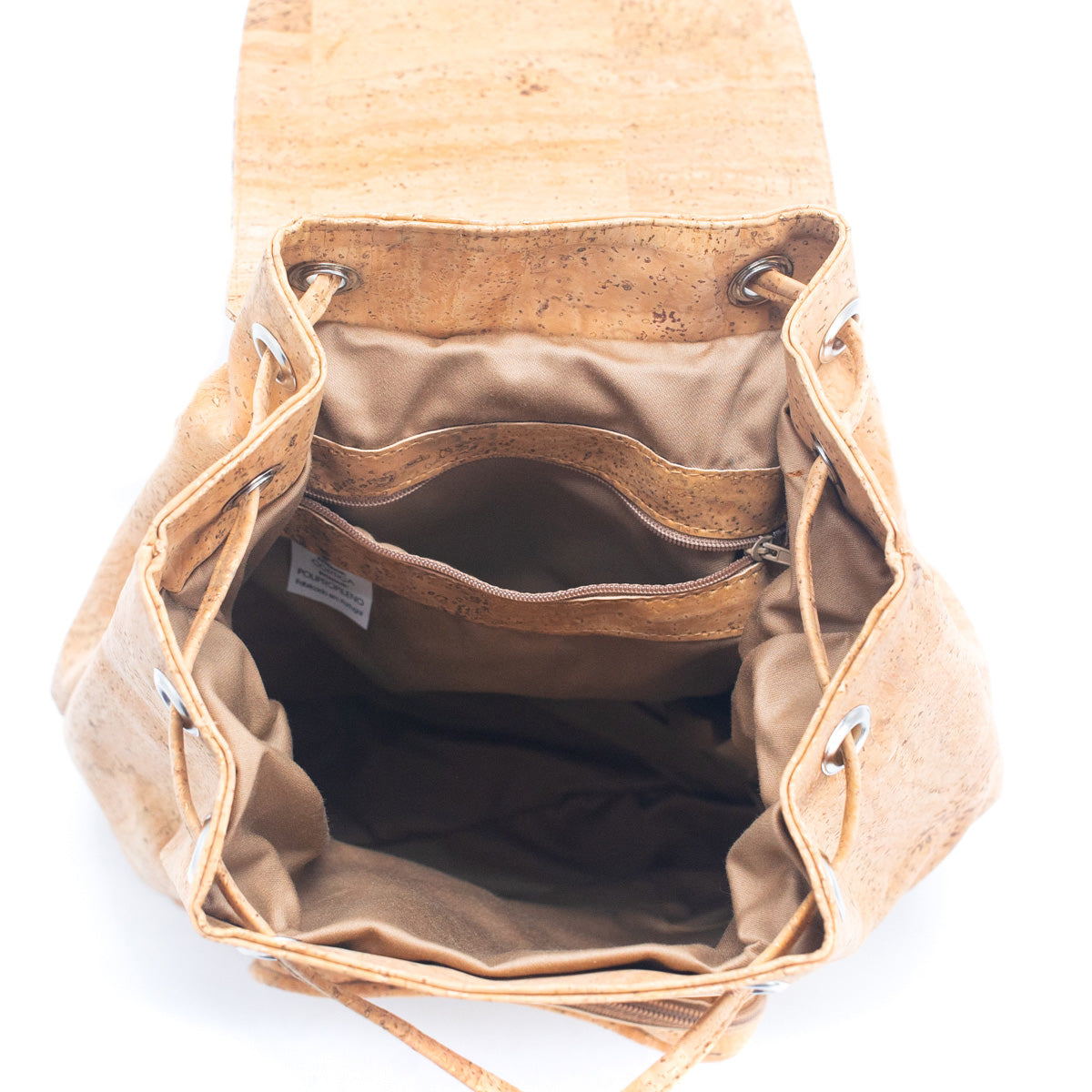 Drawstring Closure Natural Cork Vegan Backpack | THE CORK COLLECTION
