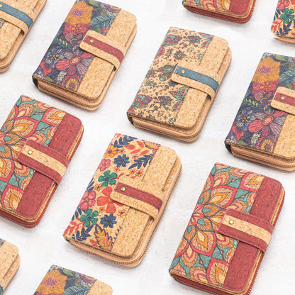Cork Women's Rose&Plant Card Holder Wallet | THE CORK COLLECTION
