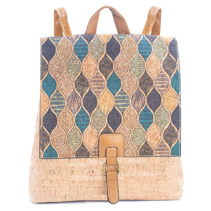 Natural Cork Pattern Women's Vegan Backpack BAGD-367
