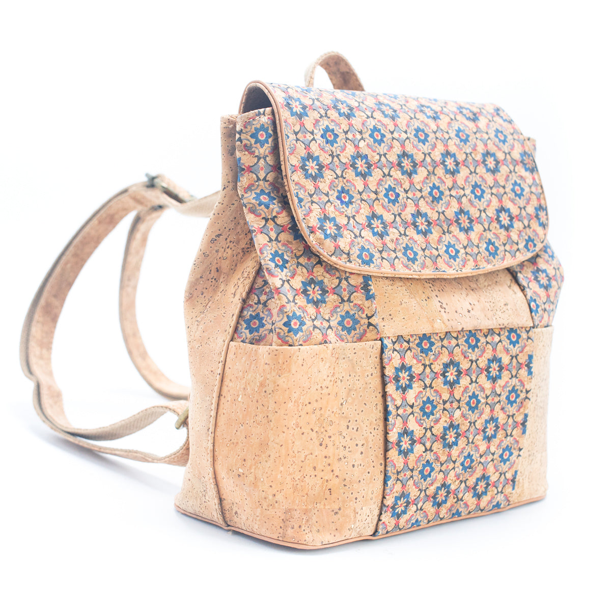 Natural Cork and Printed Pattern Women's Backpack | THE CORK COLLECTION