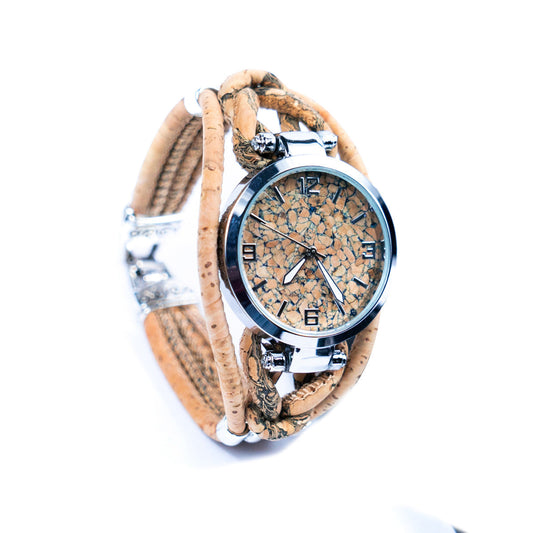 Handmade Vegan Women's Cork Watch WA-292-B-WITH BOX