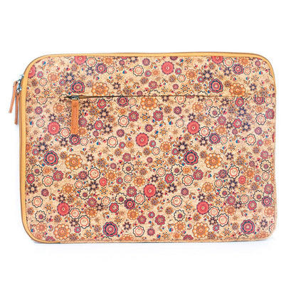 Natural Cork & Printed Notebook Laptop Sleeve | THE CORK COLLECTION