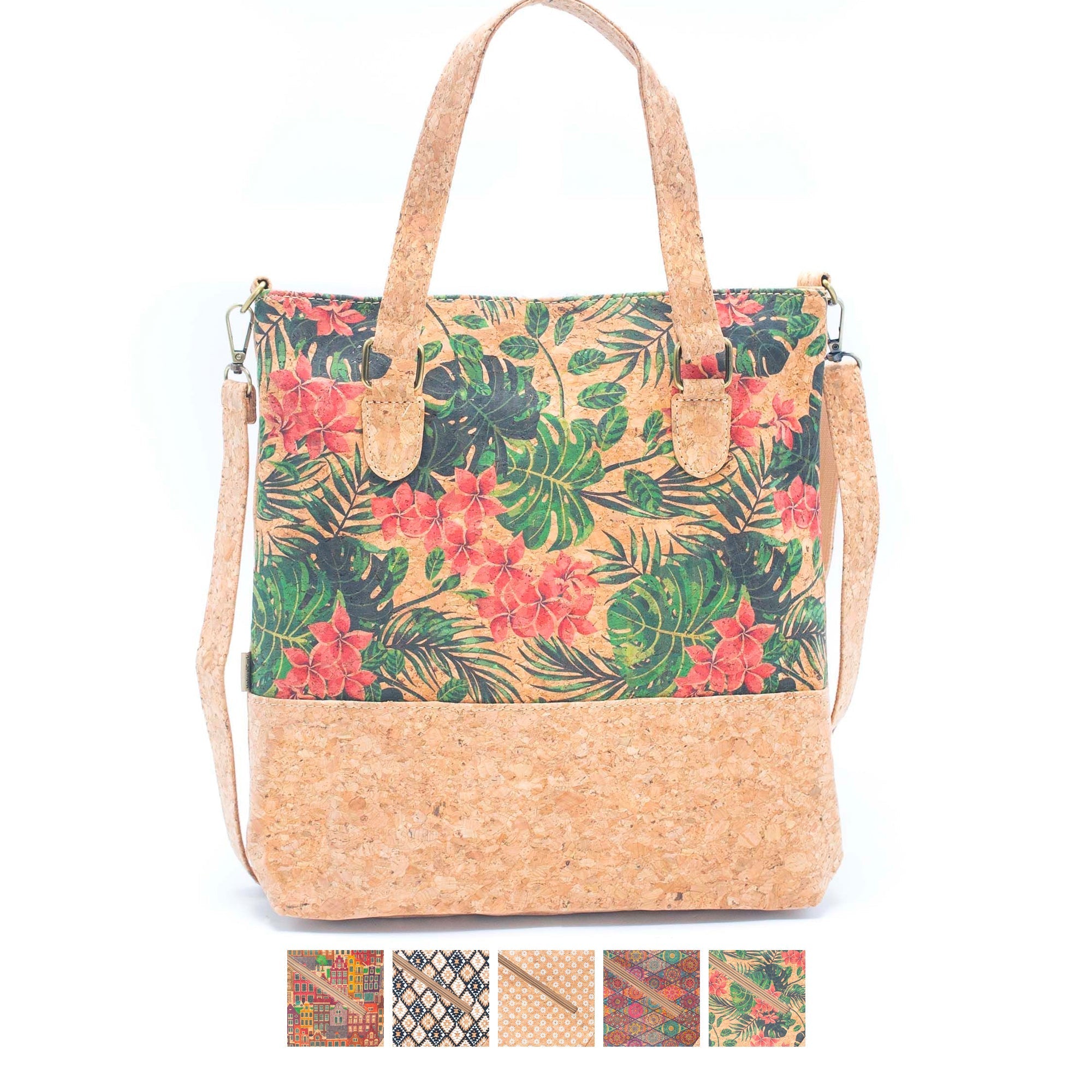 Women's Natural Cork Vegan Handbag BAGD-354 - B