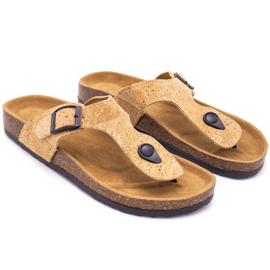 Natural Cork Summer Sandals - Beach Fashion Sandals - Holiday Sandals L-503