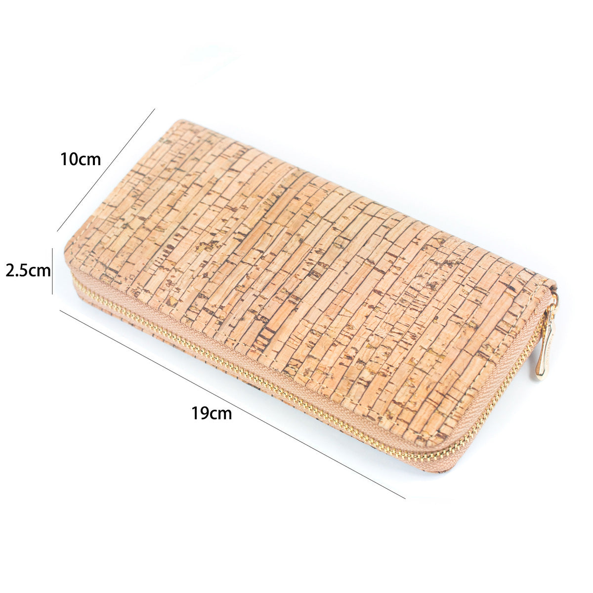 Striped Natural Cork Women's Long Wallet | THE CORK COLLECTION