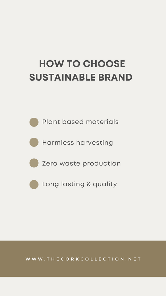 How to choose a sustainable brand  - Vegan Lifestyle | THE CORK COLLECTION