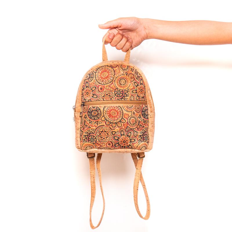 Black Dahlia Cork Backpack - Que Sera - Vegan Fashion Backpack