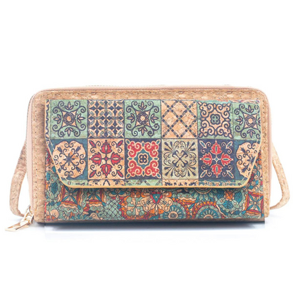 Cork Crafted Floral Print Women's Phone Pouch BAGD-261