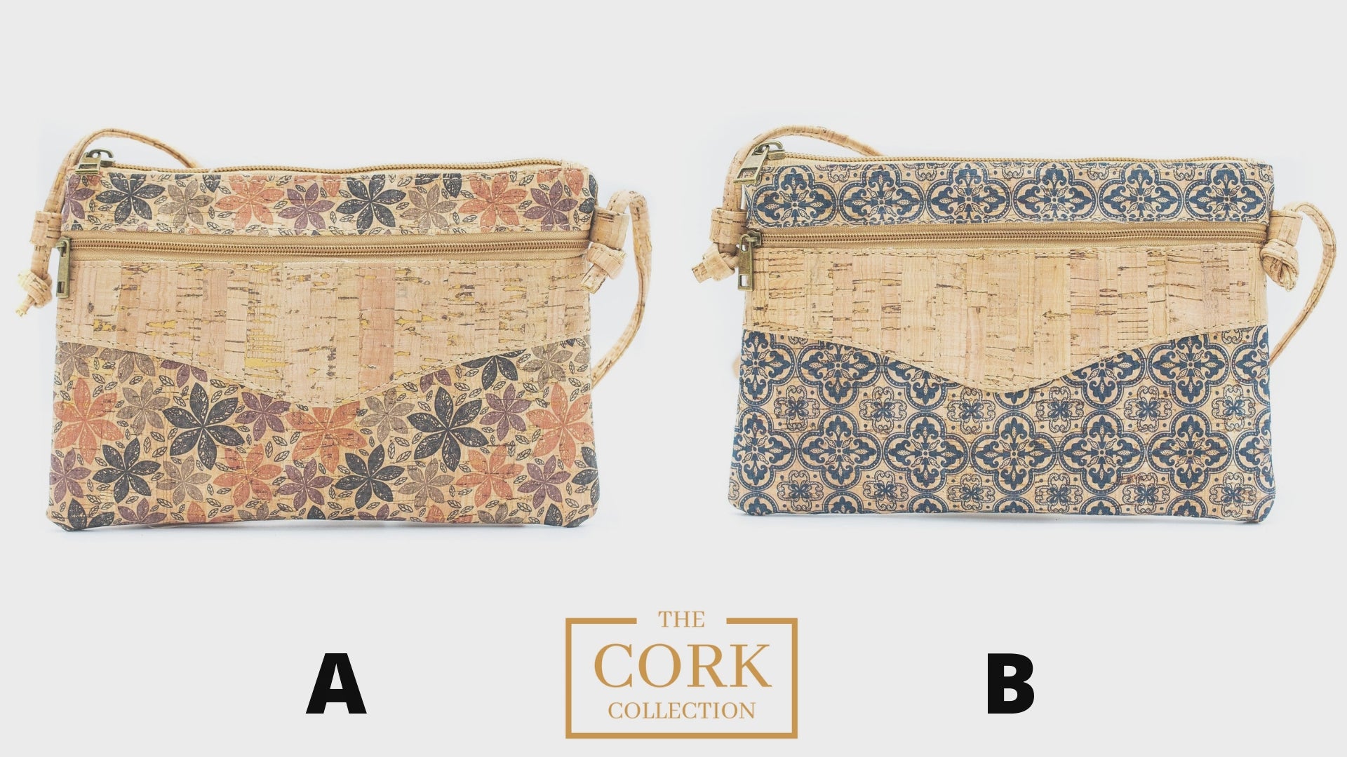Women's Cork Compact Vegan Crossbody Messenger Criss Cross Sling Bags  | THE CORK COLLECTION