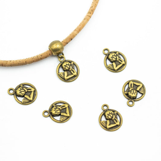 Pendentif de collier en bronze 20 pièces, fournisseurs de recherche de bijoux D-3-198