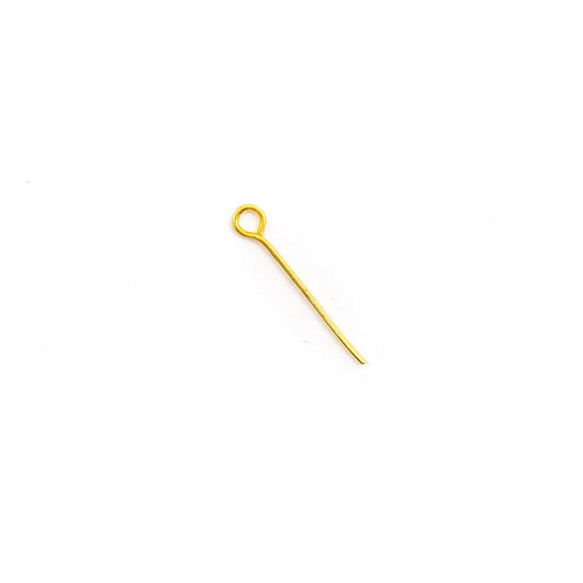 Épingle à œil doré pour la fabrication de boucles d'oreilles, fermoir pour fournitures de boucles d'oreilles, 100 pièces, D-6-230