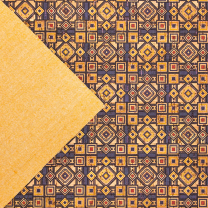 Tissu de liège motif de mosaïque de carreaux de céramique portugais COF-299