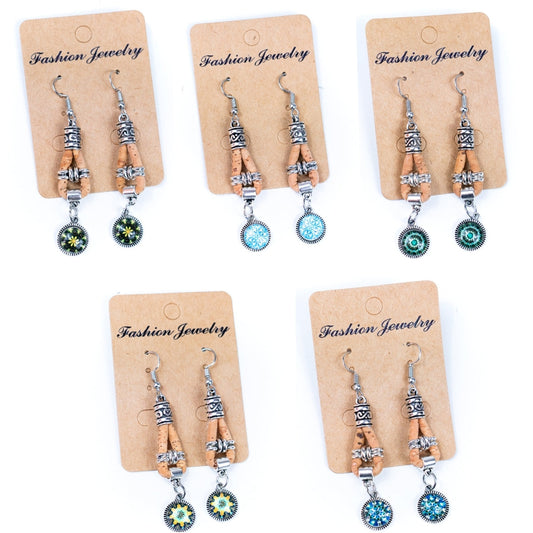 Natural Handmade w/ Colorful Pendants Earrings for Women ER-152-MIX-5
