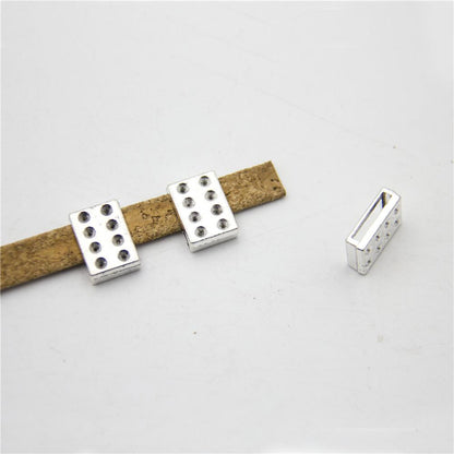10 Pcs For 14mm flat leather,Antique Silver jewelry supplies jewelry finding D-1-10-162