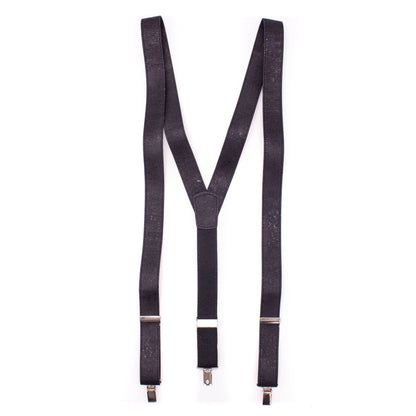 Black Adjustable Cork Straps Suspenders | THE CORK COLLECTION