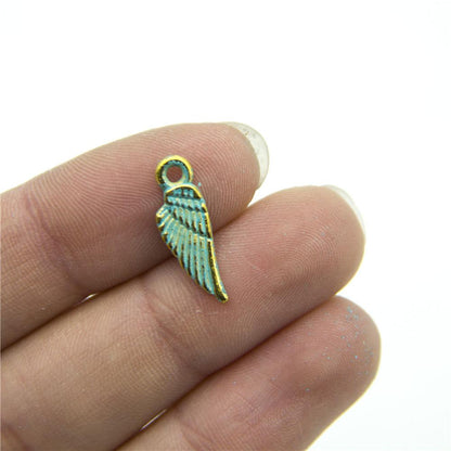 40 units mykonos findings small wing charm mykonos charms finding jewelry finding suppliers D-3-294