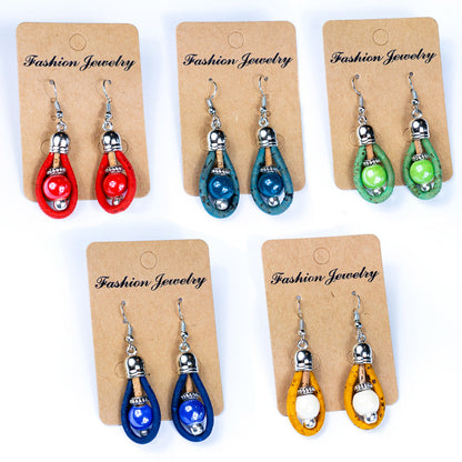 Handmade Color Cork Earrings for Women ER-168-MIX-5