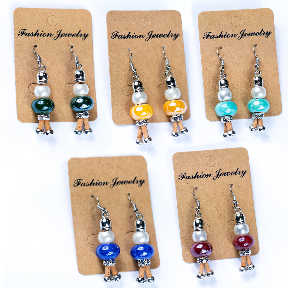 Handmade Color Cork Earrings for Women ER-169-MIX-5