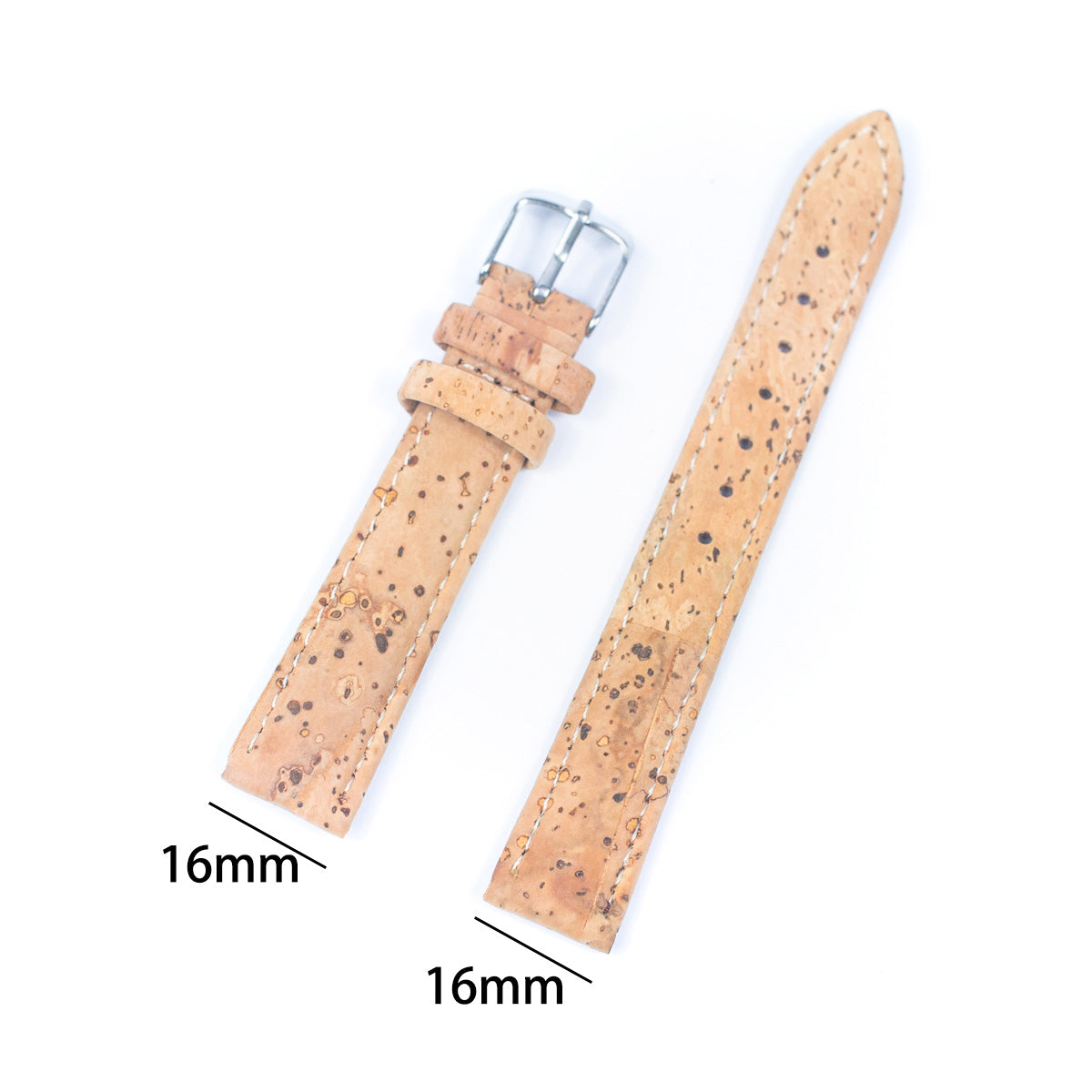 14MM/16MM Double-Sided Natural Cork Watch Strap E-001