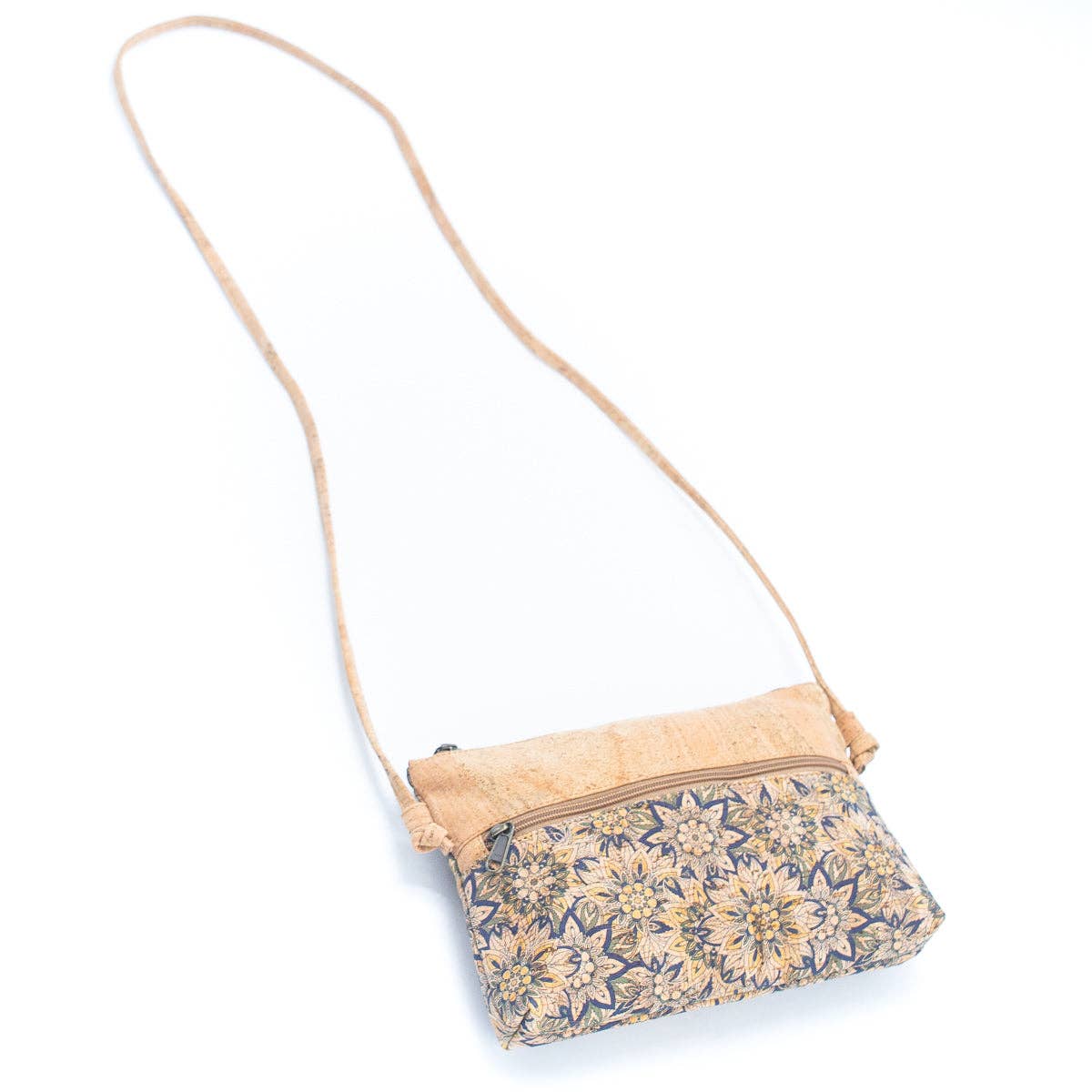 Natural Cork & Printed Design Women's Crossbody Bag | THE CORK COLLECTION