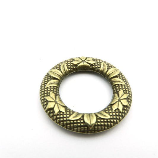 10 pièces en laiton Antique petites fleurs rondes pendentif bijoux fournitures bijoux trouver D-3-36