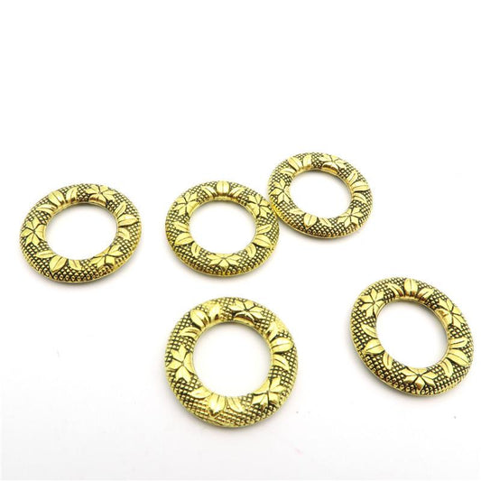 HOT! Promotion products--10 Pcs Antique Gold small  Round Flowers pendant jewelry finding D-3-37