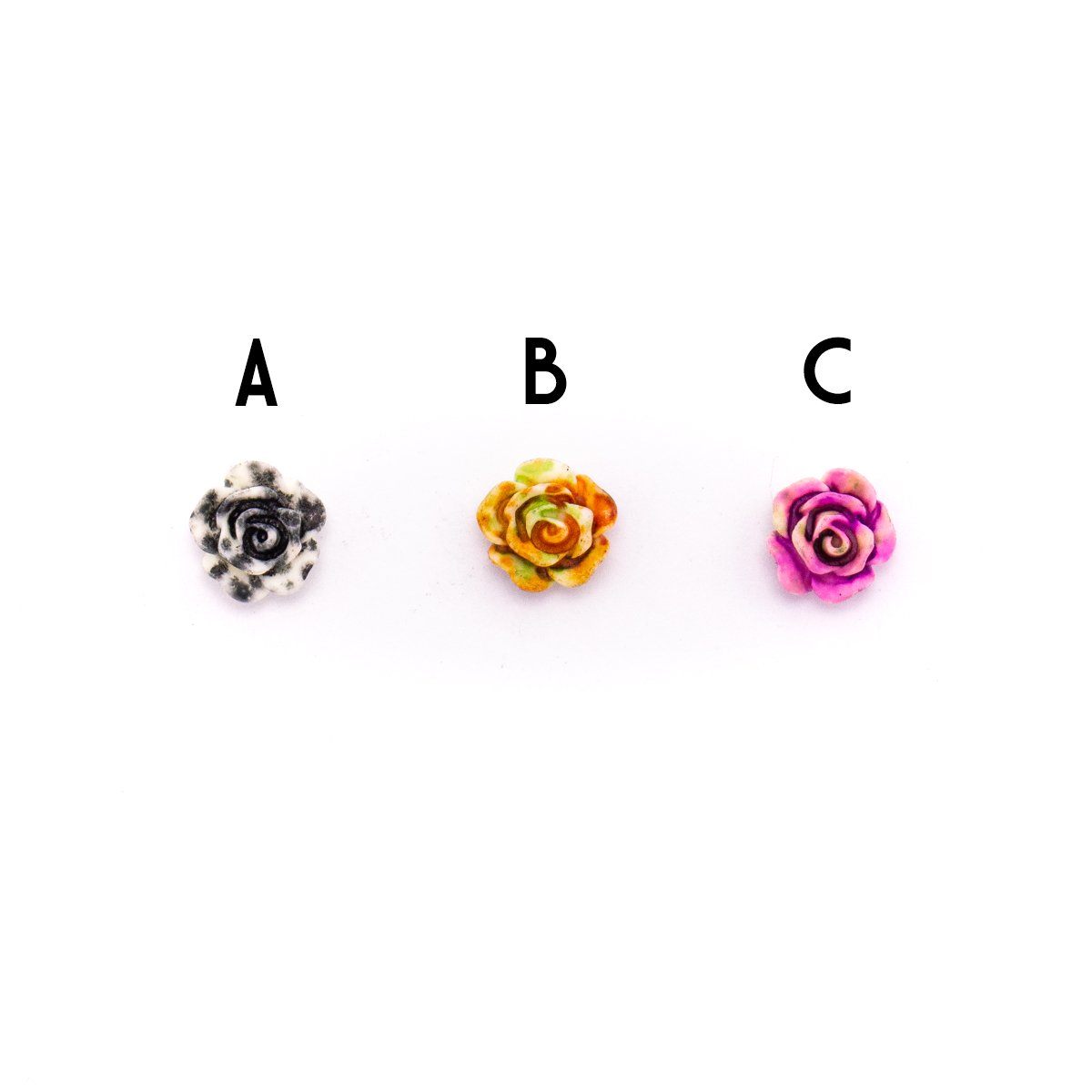 30 pièces 9.5mm résine colorée petites fleurs pour bijoux bijoux faits à la main fournitures bijoux trouver D-3-451