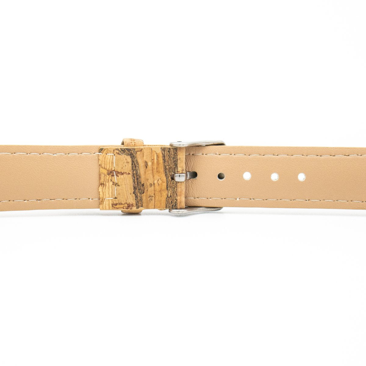 20mm Natural Cork Watch Strap with Stripes E-022-20