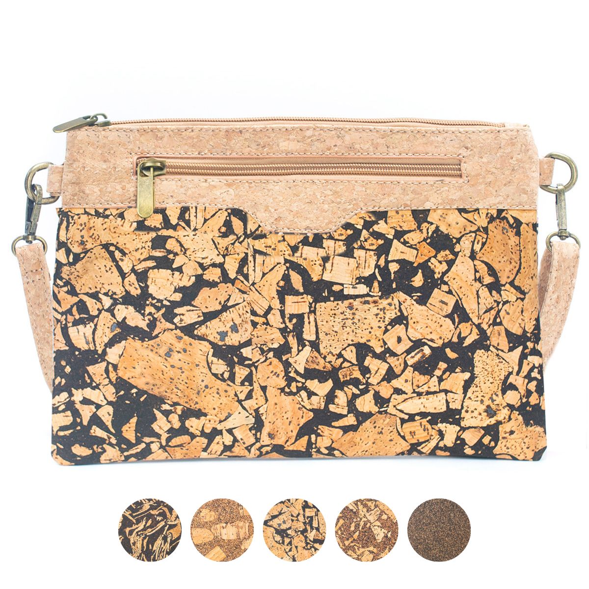 Cork & Coffee Bean Fusion Unisex Crossbody Bag | THE CORK COLLECTION