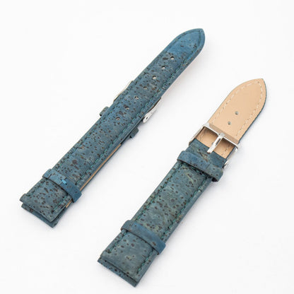 Bracelet de montre couleur liège turquoise E-020-18/20