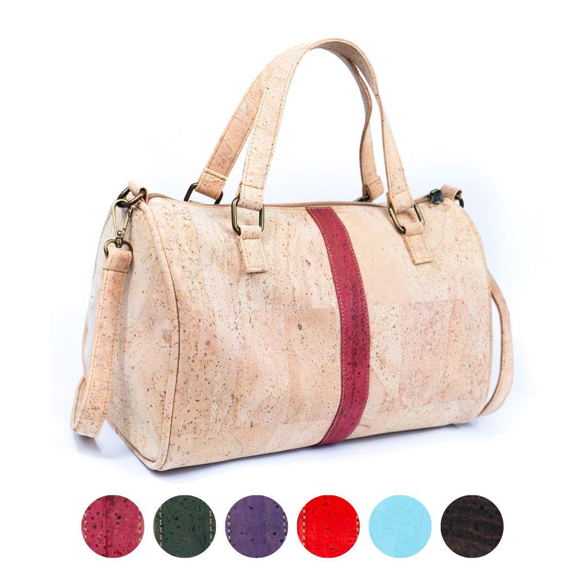 Circle Bag - Round handbag in mocca cork (brown) | MATES OF NATURE – Mates  of Nature
