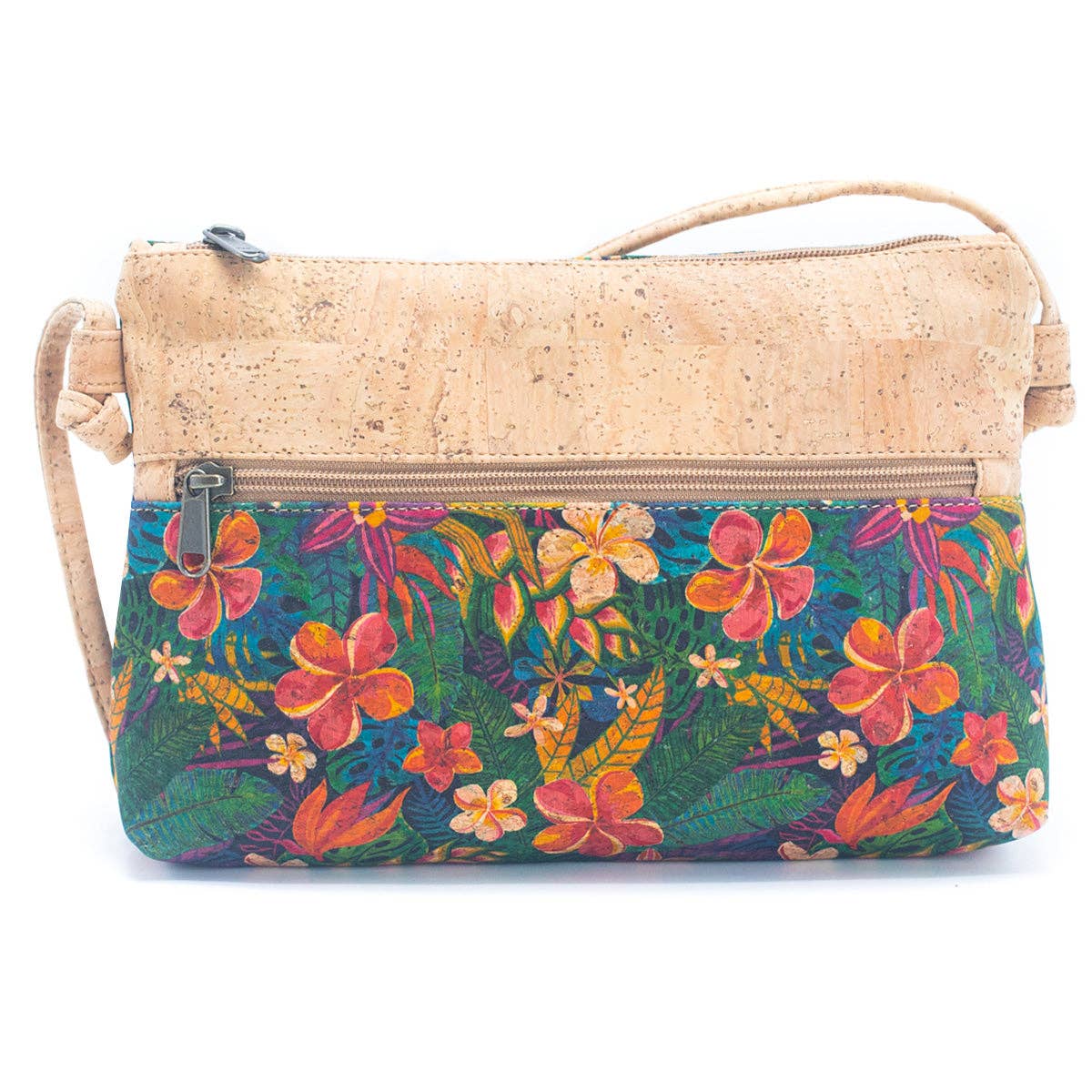 Natural Cork & Printed Design Women's Crossbody Bag | THE CORK COLLECTION