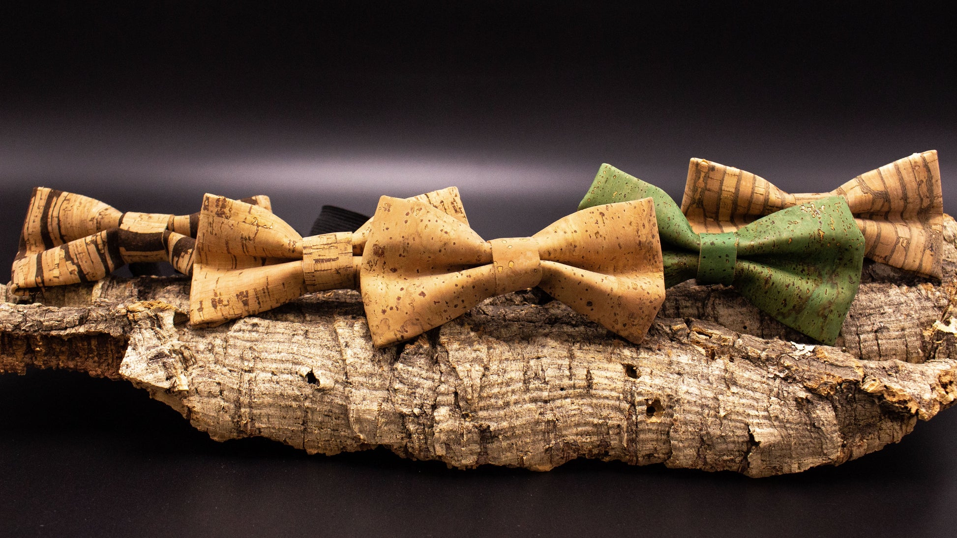 Natural Cork Bow Tie for Men. Vegan Bow Tie, Cork Bow Tie for Men