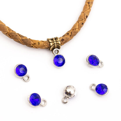 Pendentifs colorés brillants pour collier, fournitures de recherche de bijoux, 10 pièces, D-3-400