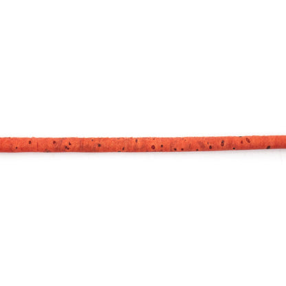 10 meters of Grapefruit Orange 3mm Round Cork Cord COR-337