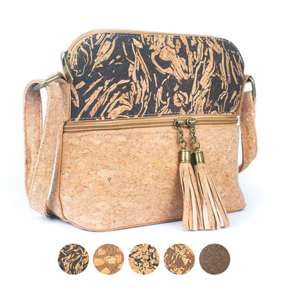 Cork & Coffee Bean Fusion Unisex Crossbody Bag | THE CORK COLLECTION