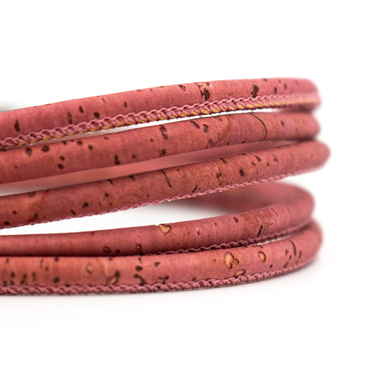 10 meters of 5mm Old Pink Round Cork Cord COR-335