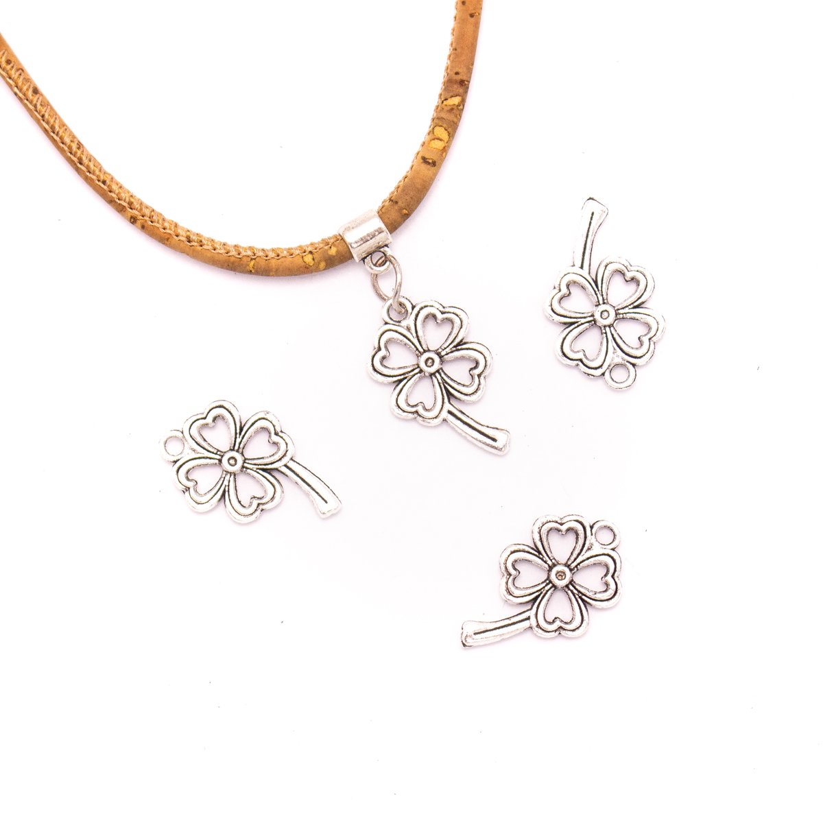 20 units 14x24mm Pendant antique silver Four leaf Clover jewelry pendant Jewelry Findings & Components D-3-408