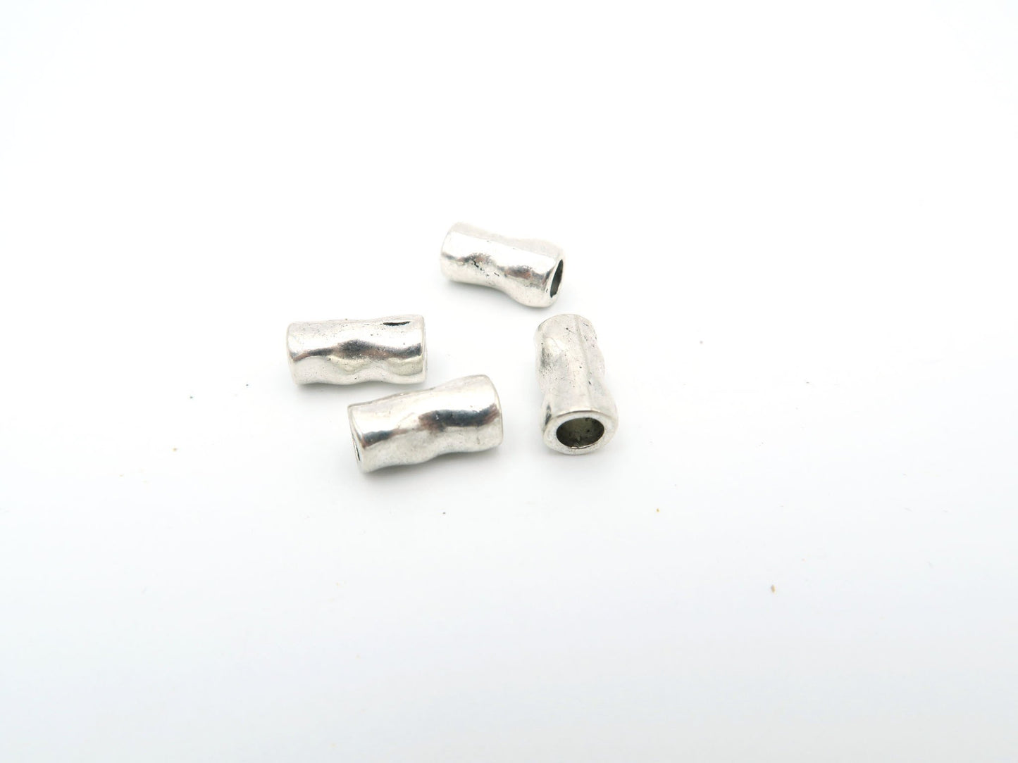 20 Pcs for 3mm round leather Antique Silver small tube jewelry supplies jewelry finding D-5-3-3