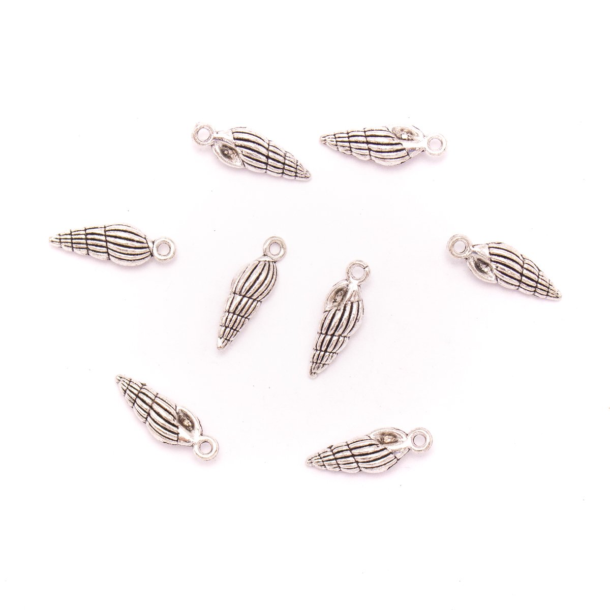 10 unités 7x23mm Pendentif antique argent Spiral Shell bijoux pendentif Résultats de bijoux et composants D-3-417