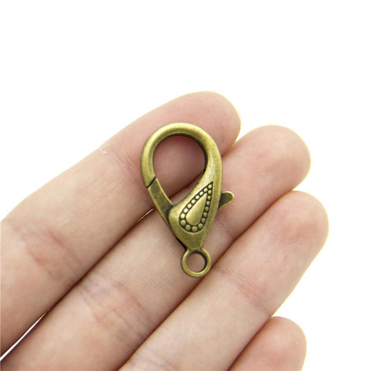 10pcs 16x29MM bronze Lobster Clasps silver Clasps Jewelry Clasps Necklace Clasps Bracelet Clasps silver Findings D-6-199