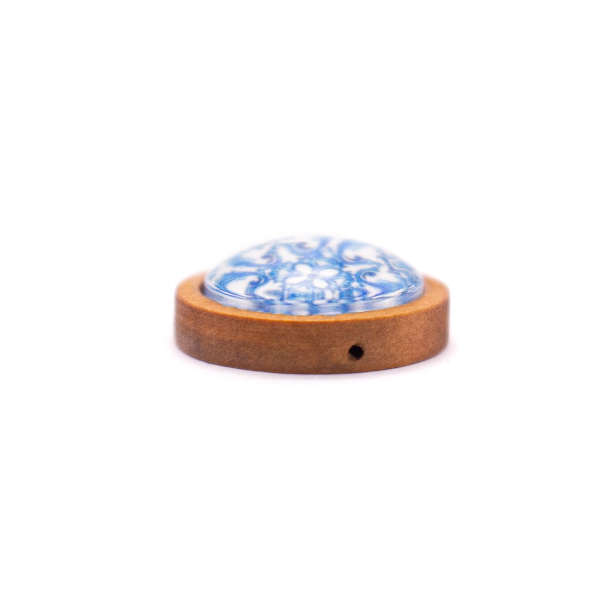 10pcs 20mm Round natural cork Portugal traditional ceramic tile pattern jewelry finding D-3-458