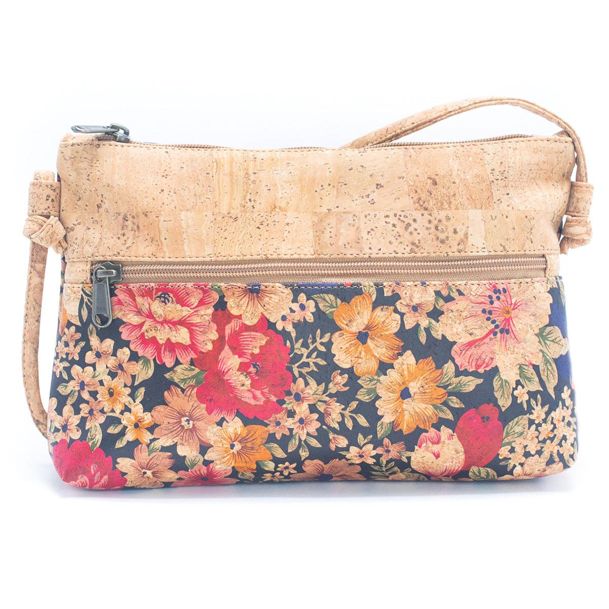 Natural Cork & Printed Design Women's Crossbody Bag | THE CORK COLLECTION